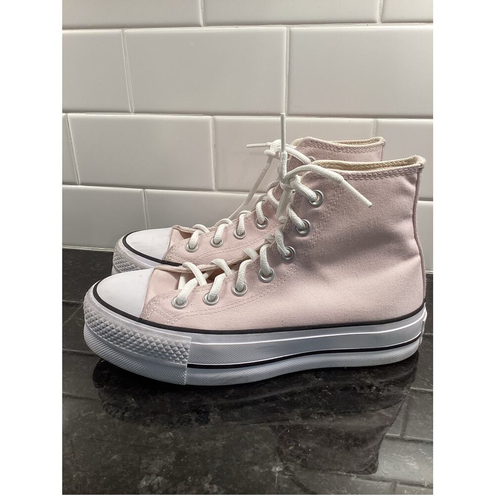 Converse Light Pink Platform All Star Hi Shoes size 6 - Picture 5 of 9